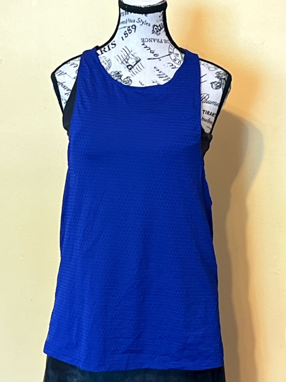 Athleta Blue Racerback Open-Back Tank size small - Picture 6 of 11